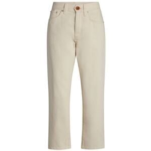 AG Adriano Goldschmied Hype High Waisted Straight Leg Ankle Jeans Bone Ecru 26